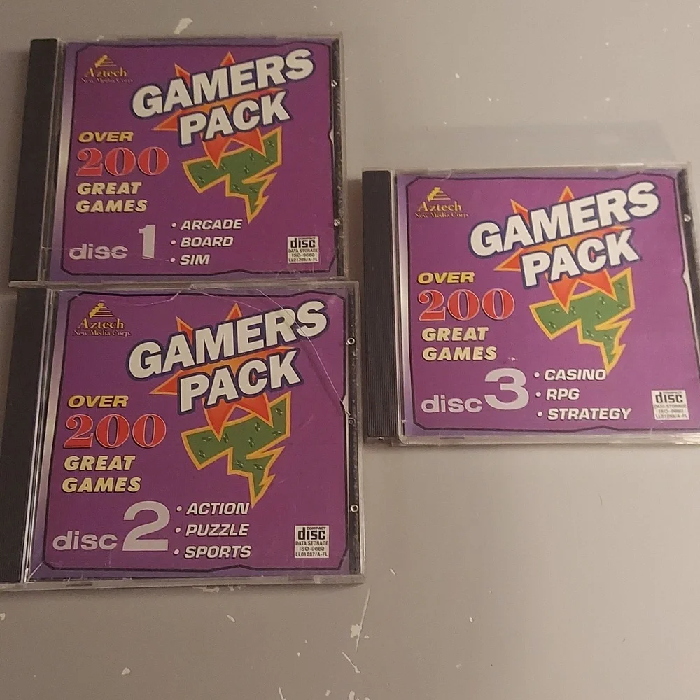 ❤️ Gamers Pack Disks 1-3 - Over 600 Games